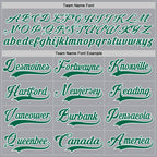 Custom Gray Kelly Green-White Hockey Lace Neck Jersey photo 3