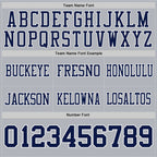 Custom Gray Navy-White Authentic Football Jersey photo 3