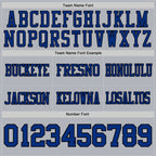 Custom Gray Royal-Black Authentic Football Jersey photo 3