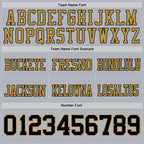 Custom Gray Black-Old Gold Authentic Football Jersey photo 3