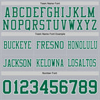 Custom Gray Kelly Green-White Authentic Football Jersey photo 3
