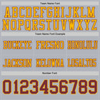 Custom Gray Burgundy-Gold Authentic Football Jersey photo 4