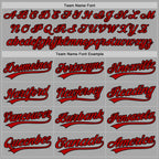 Custom Stitched Gray Red-Black Baseball Pullover Sweatshirt Hoodie photo 2