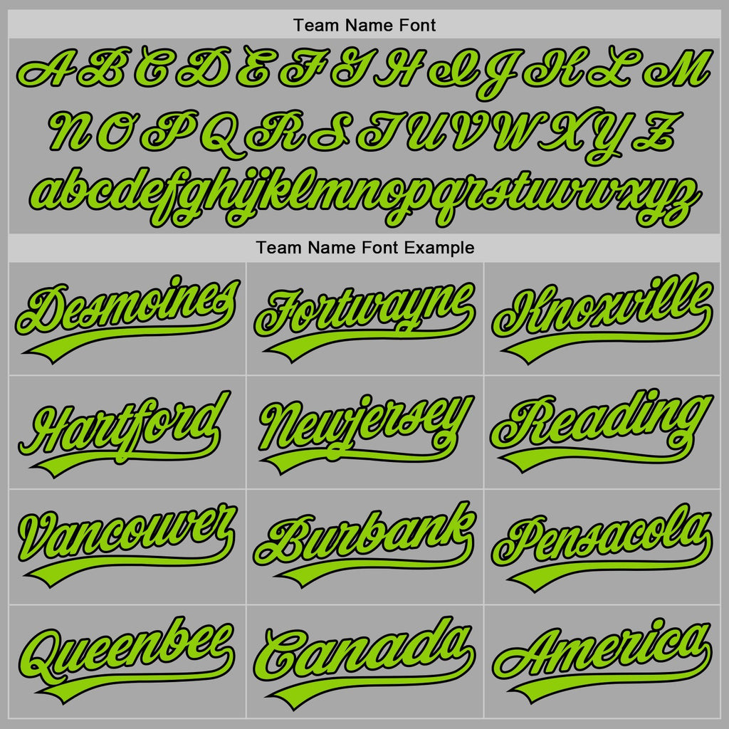 Custom Stitched Gray Neon Green-Black Baseball Pullover Sweatshirt Hoodie photo 2