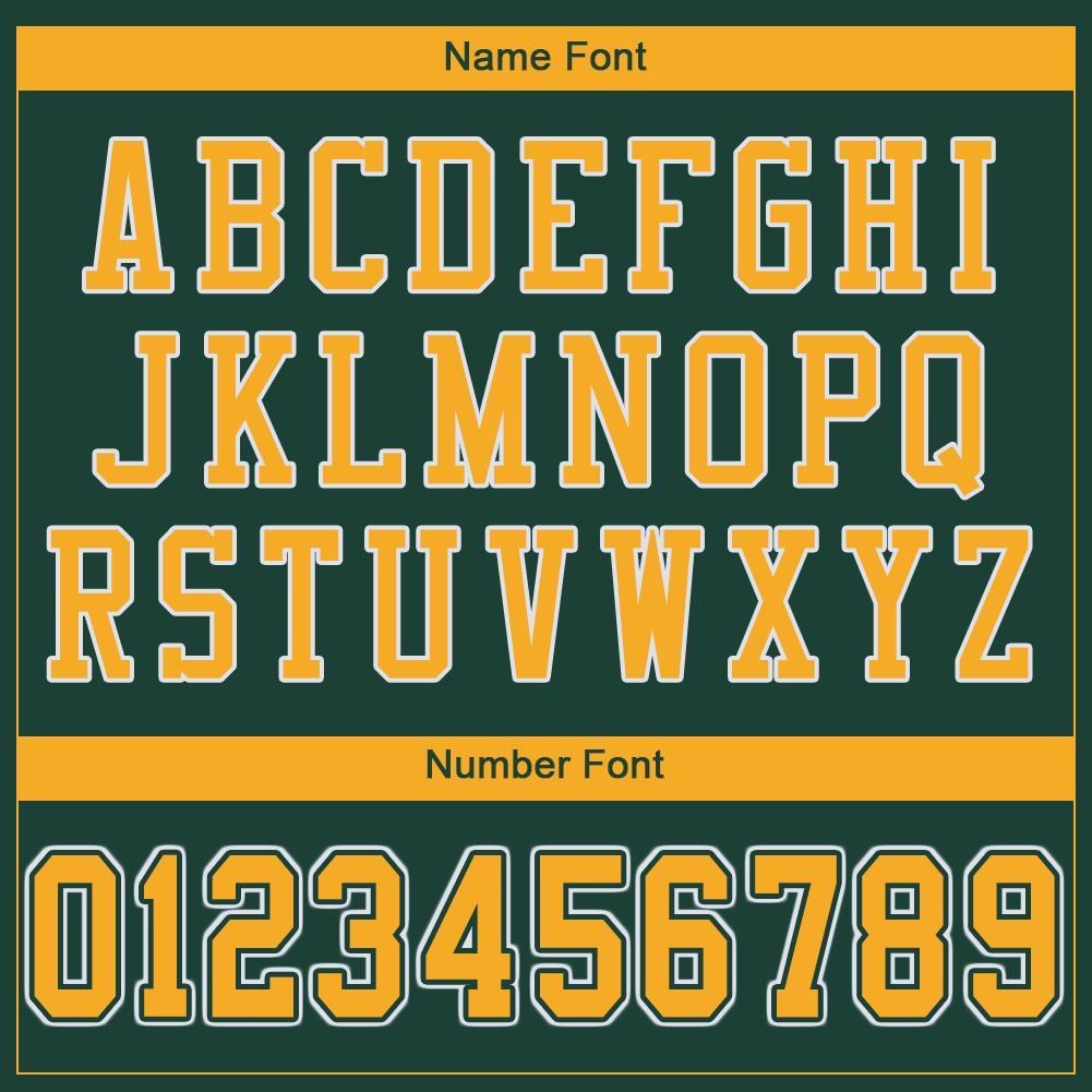Custom Green Gold-White Mesh Authentic Football Jersey photo 4