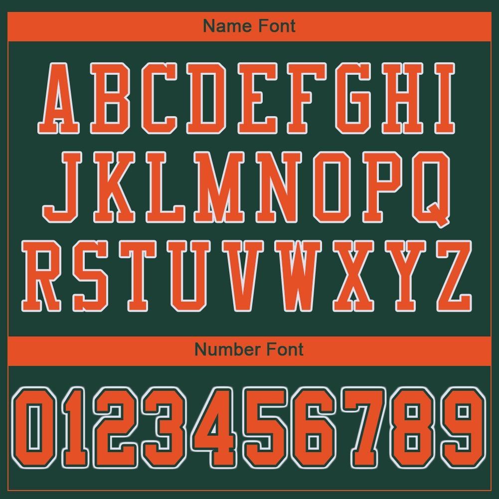Custom Green Orange-White Mesh Authentic Football Jersey photo 4