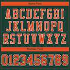 Custom Green Orange-White Mesh Authentic Football Jersey photo 4