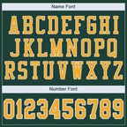 Custom Green Gold-White Mesh Authentic Football Jersey photo 4