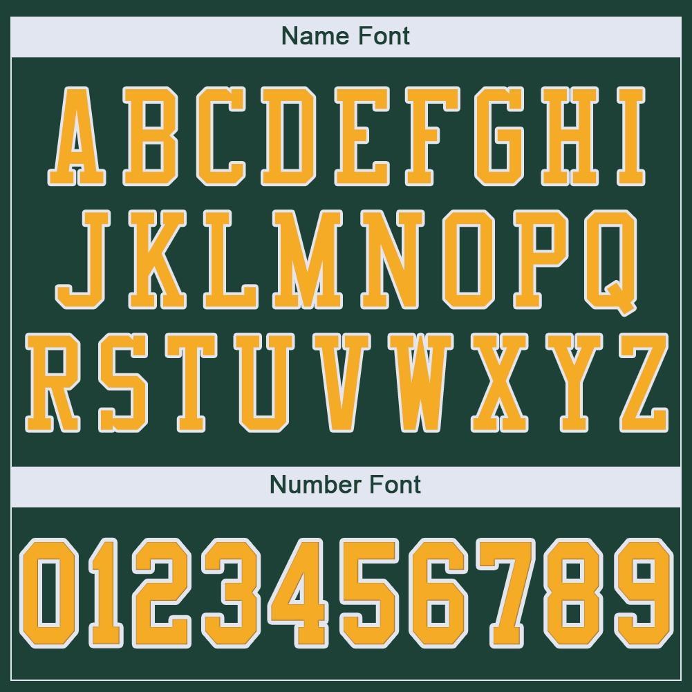Custom Green Gold-White Mesh Authentic Football Jersey photo 4