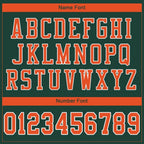 Custom Green Orange-White Mesh Authentic Football Jersey photo 4