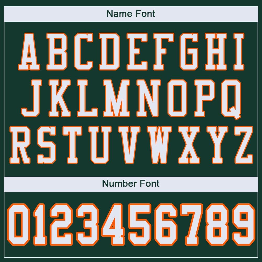 Custom Green White-Orange Mesh Authentic Football Jersey photo 4