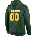 Custom Stitched Green Gold-White Sports Pullover Sweatshirt Hoodie photo 3
