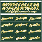 Custom Green White-Gold Performance T-Shirt photo 3
