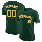 Custom Green Gold-White Performance T-Shirt photo 1