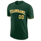Custom Green Gold-White Performance T-Shirt photo 4