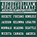 Custom Green White-Gray Mesh Authentic Throwback Football Jersey photo 2