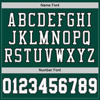 Custom Green White-Gray Mesh Authentic Throwback Football Jersey photo 3
