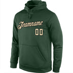 Custom Stitched Green Cream-Black Sports Pullover Sweatshirt Hoodie photo 2