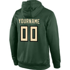 Custom Stitched Green Cream-Black Sports Pullover Sweatshirt Hoodie photo 3