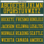 Custom Green Green-Gold Mesh Authentic Football Jersey photo 2