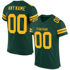 Custom Green Gold Mesh Authentic Football Jersey photo 1