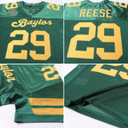 Custom Green Gold Mesh Authentic Football Jersey photo 4