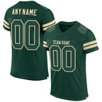 Custom Green Green-Cream Mesh Authentic Football Jersey photo 1