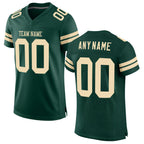 Custom Green Cream Mesh Authentic Football Jersey