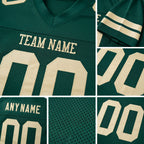 Custom Green Cream Mesh Authentic Football Jersey detail