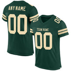 Custom Green Cream Mesh Authentic Football Jersey photo 1