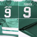 Custom Green Cream Mesh Authentic Football Jersey photo 4