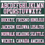 Custom Green White-Pink Mesh Authentic Football Jersey photo 2