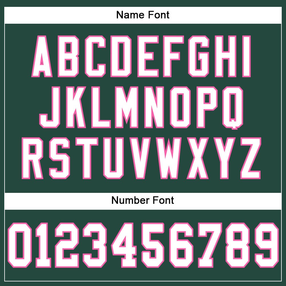 Custom Green White-Pink Mesh Authentic Football Jersey photo 3