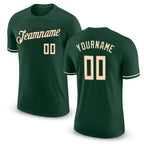 Custom Green Cream-Black Performance T-Shirt