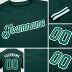 Custom Green Kelly Green-White Performance T-Shirt detail