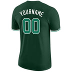 Custom Green Kelly Green-White Performance T-Shirt photo 5