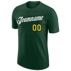 Custom Green White-Gold Performance T-Shirt photo 4