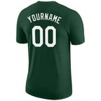 Custom Green White-Gold Performance T-Shirt photo 5