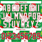 Custom Green Red-White Christmas 3D Performance T-Shirt photo 3