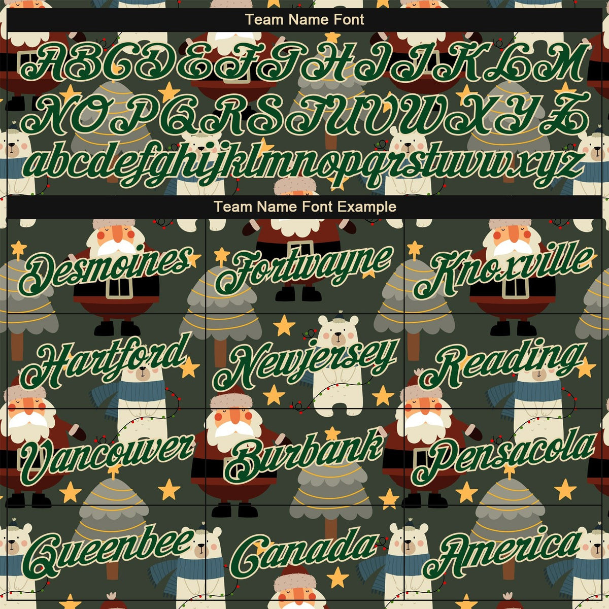 Custom Green Green-Cream Christmas 3D Performance T-Shirt photo 2