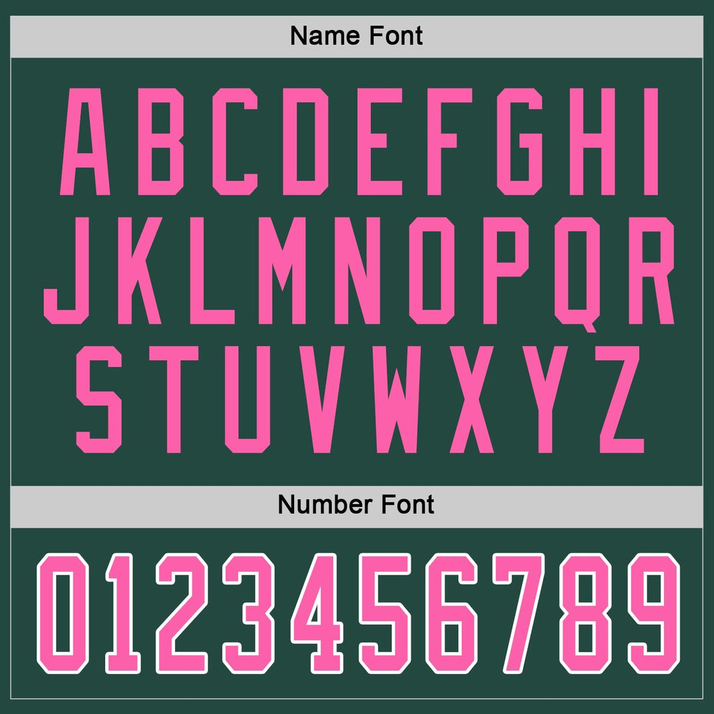 Custom Green Pink-White Hockey Jersey photo 2