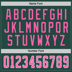 Custom Green Pink-White Hockey Jersey photo 2