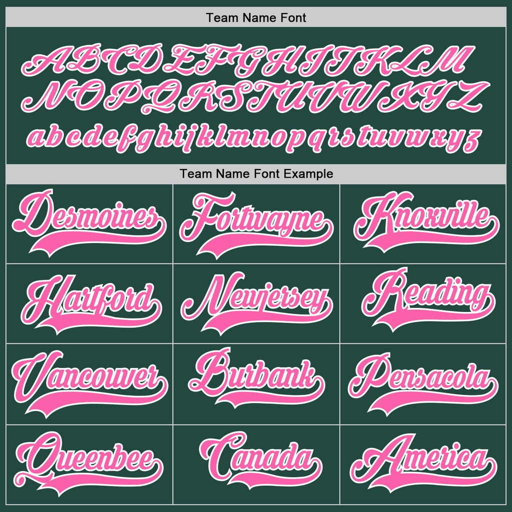 Custom Green Pink-White Hockey Jersey photo 3