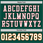 Custom Green White-Red Mesh Authentic Throwback Football Jersey photo 3