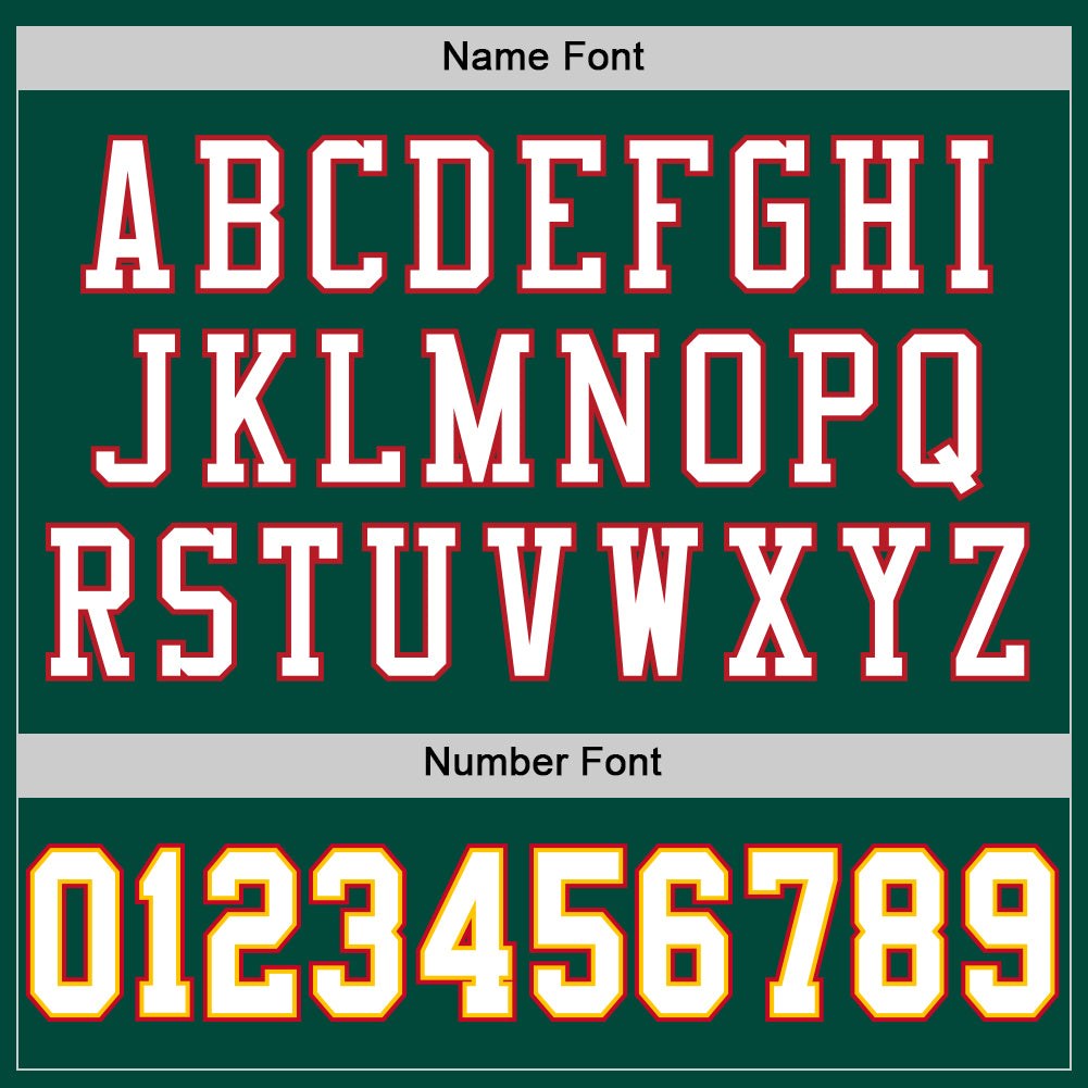 Custom Green White-Red Mesh Authentic Throwback Football Jersey photo 3