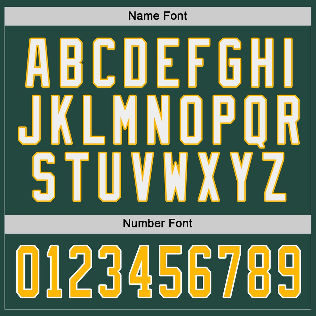 Custom Green Gold-White Hockey Jersey photo 3