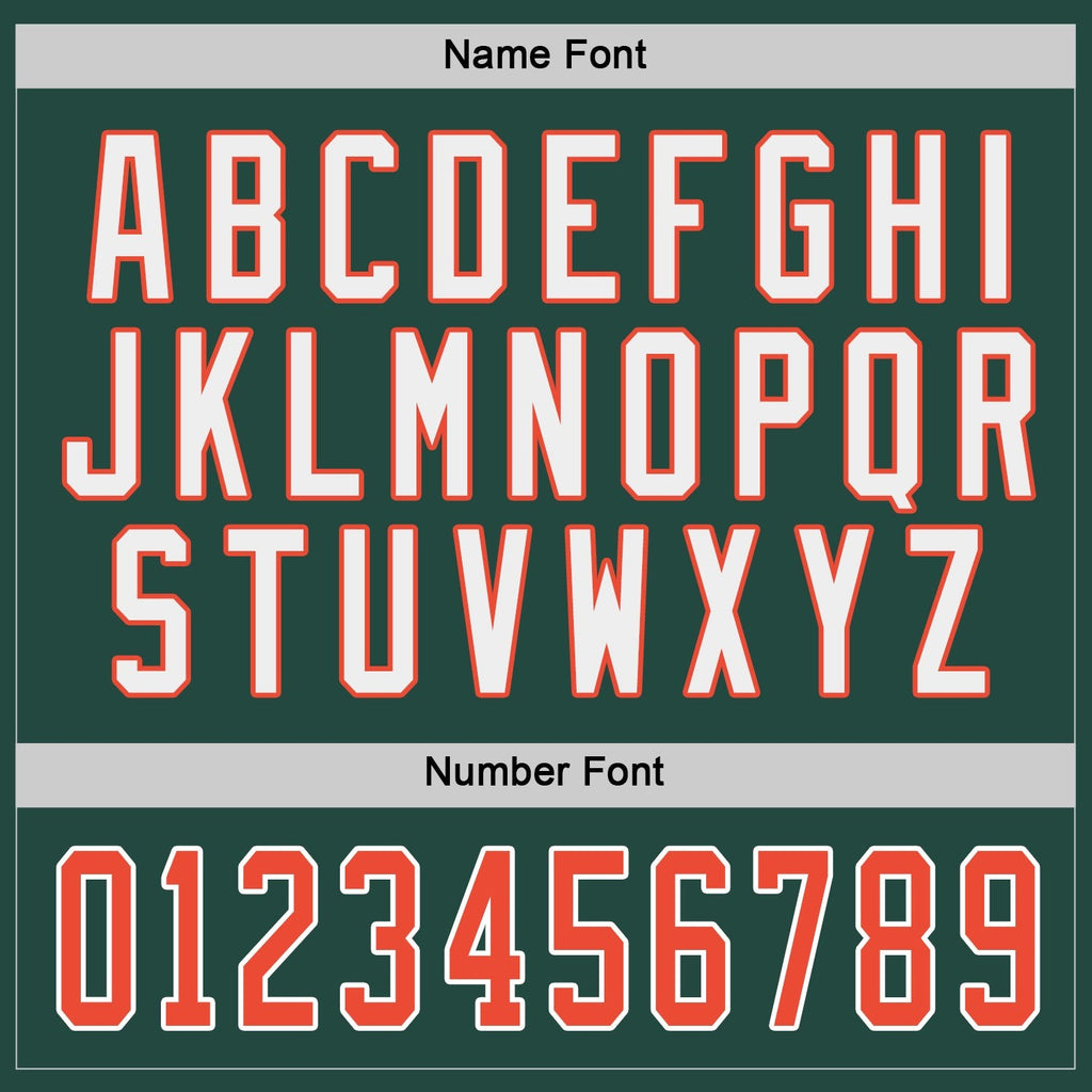 Custom Green Orange-White Hockey Jersey photo 3