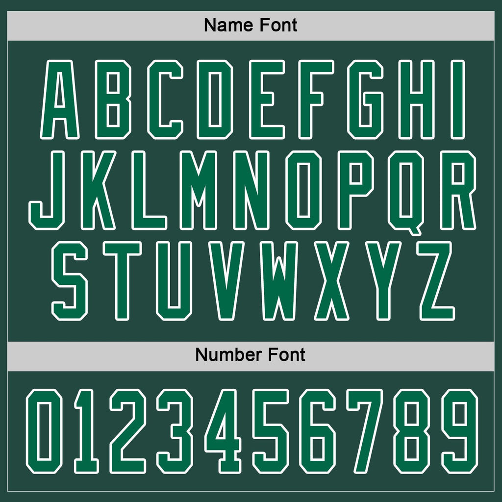 Custom Green Kelly Green-White Hockey Jersey photo 3
