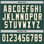 Custom Green White-Old Gold Hockey Jersey photo 4