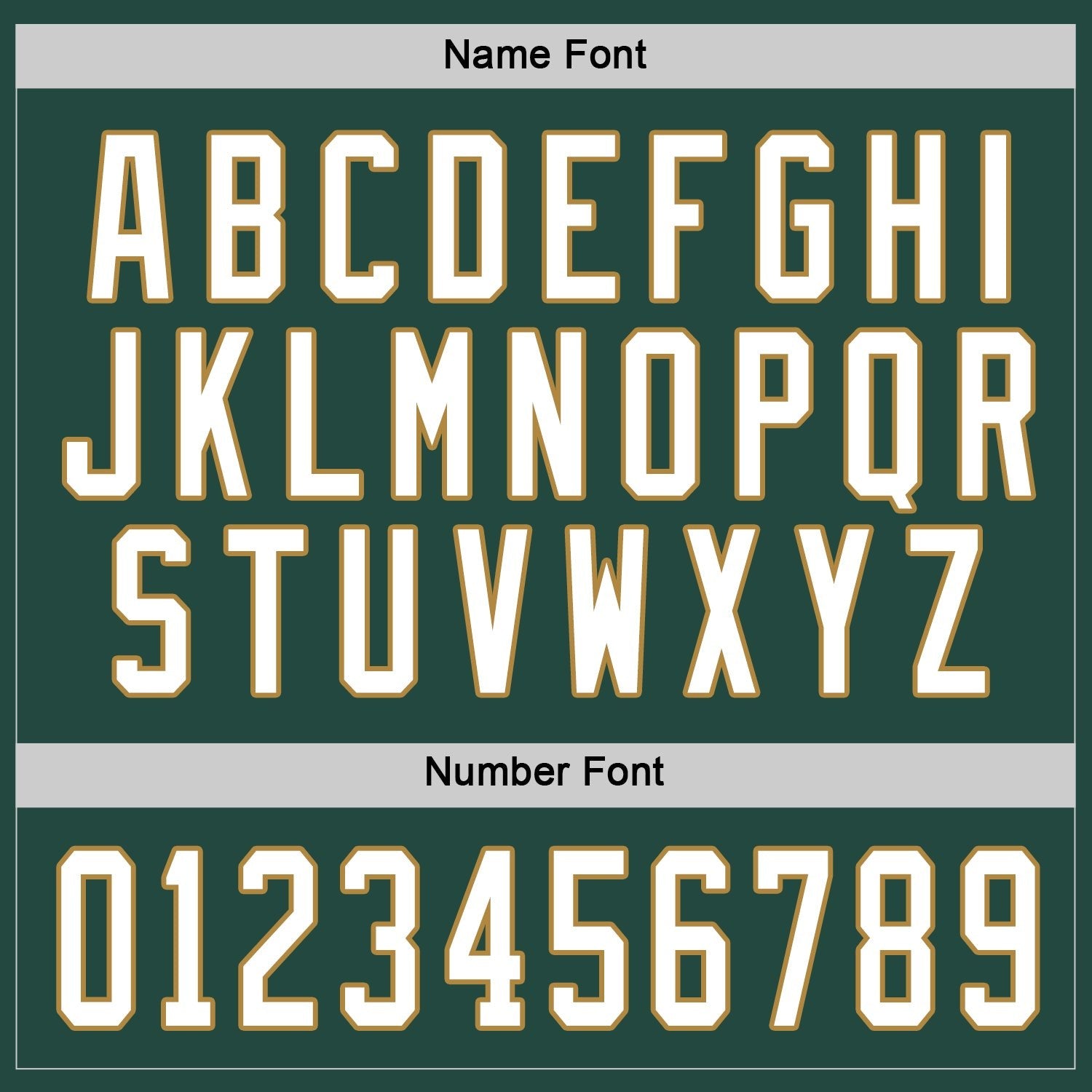 Custom Green White-Old Gold Hockey Jersey photo 4